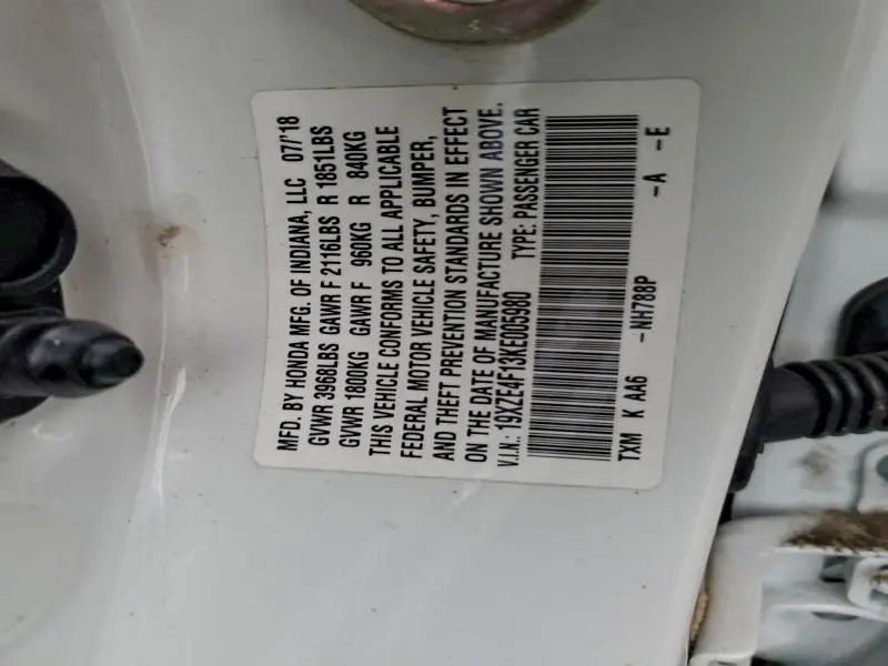 2019 HONDA INSIGHT LX  