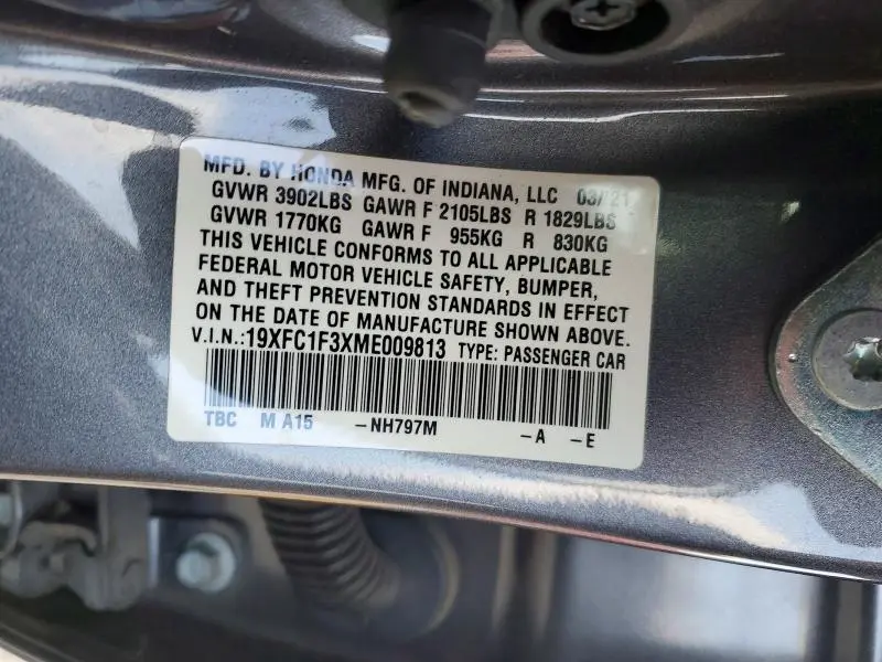 2021 HONDA CIVIC EX  