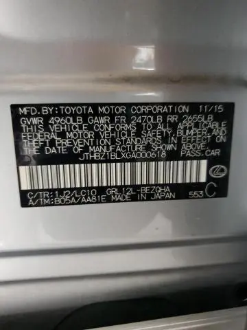 2016 LEXUS GS 350 BASE  