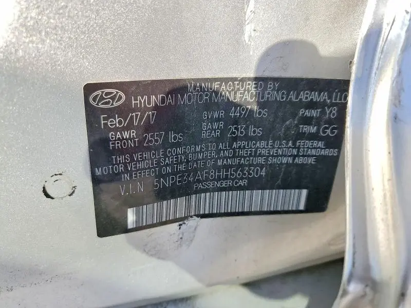 2017 HYUNDAI SONATA SPORT  