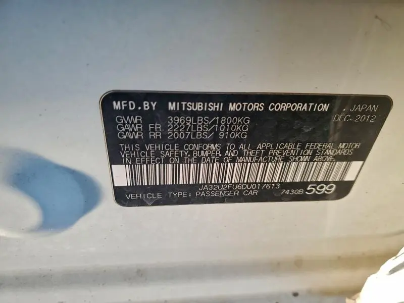 2013 MITSUBISHI LANCER ES/ES SPORT  