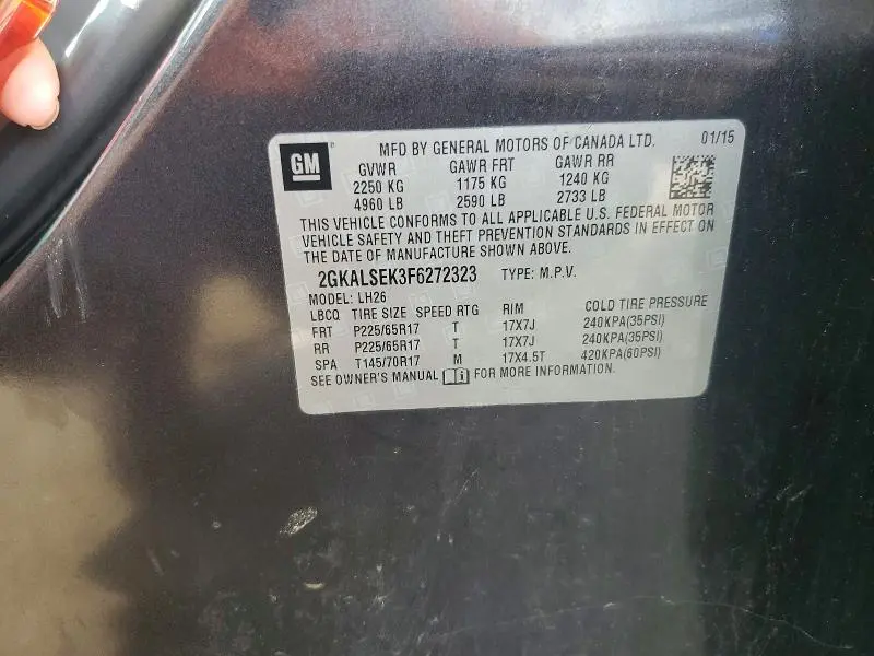 2015 GMC TERRAIN SLT  
