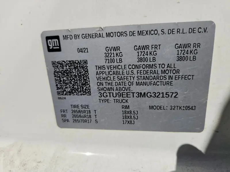 2021 GMC SIERRA K1500 AT4  