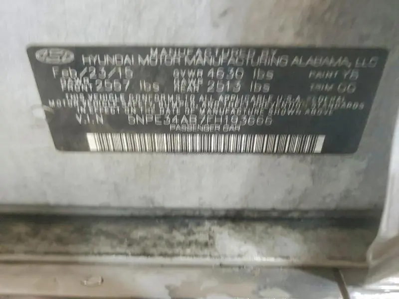 2015 HYUNDAI SONATA LIMITED 2.0T  