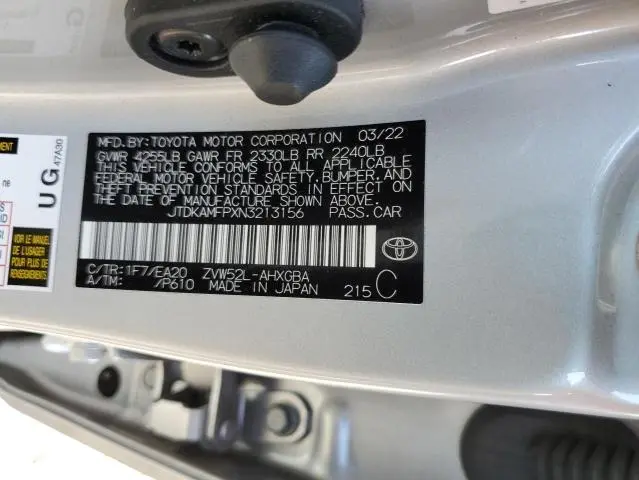 2022 TOYOTA PRIUS PRIME LE  