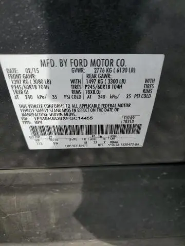 2015 FORD EXPLORER XLT  