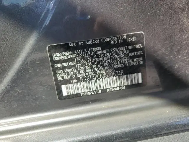 2022 SUBARU CROSSTREK PREMIUM  