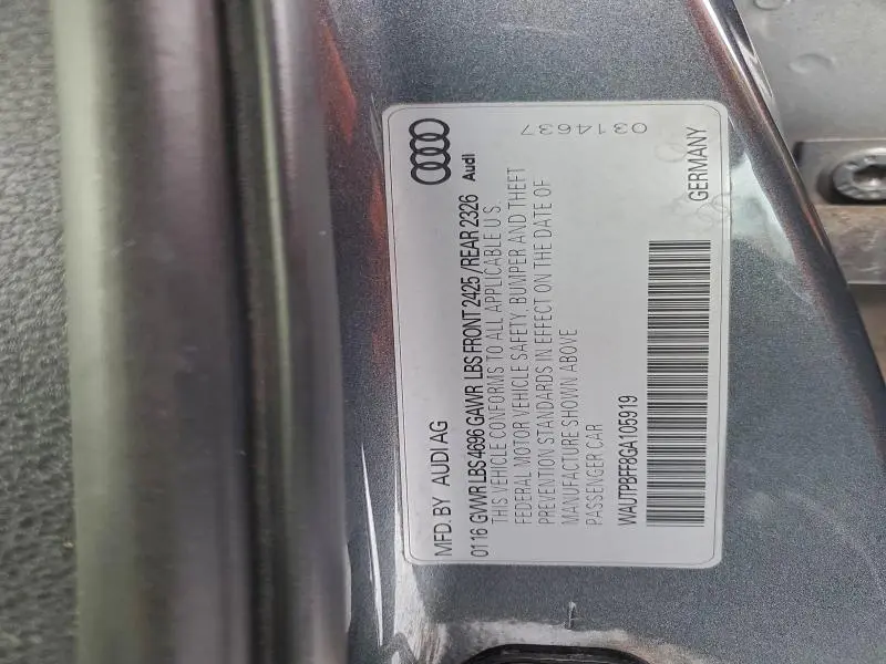 2016 AUDI A3 E-TRON PREMIUM PLUS  