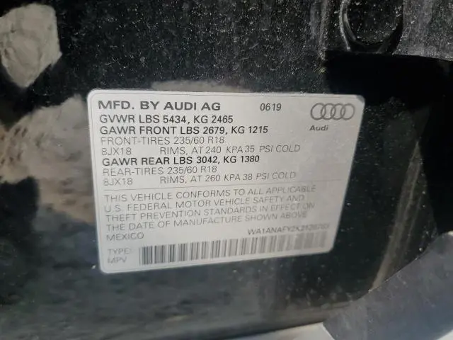 2019 AUDI Q5 PREMIUM  