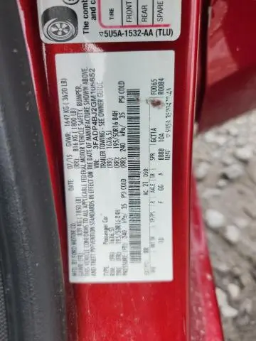 2016 FORD FIESTA SE  