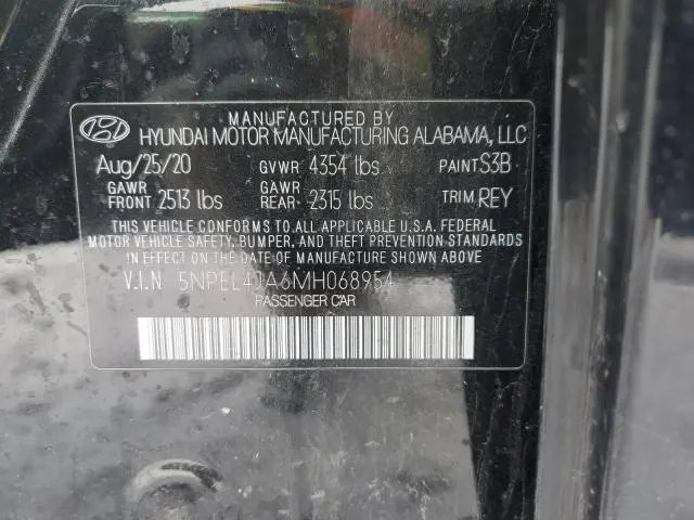 2021 HYUNDAI SONATA SEL  