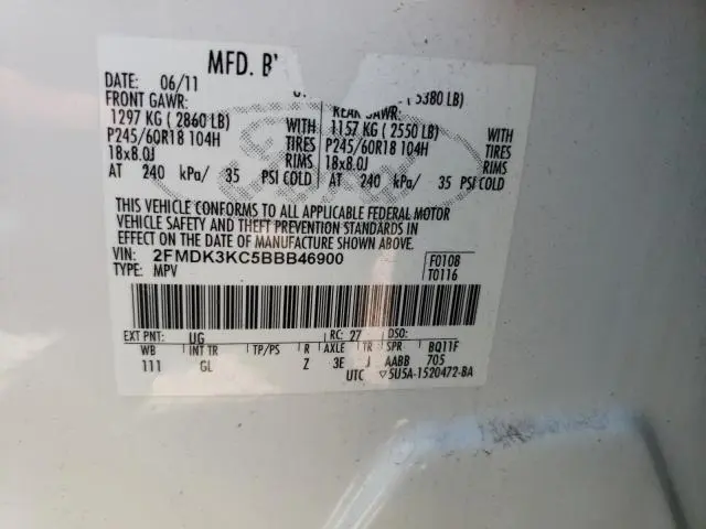 2011 FORD EDGE LIMITED  