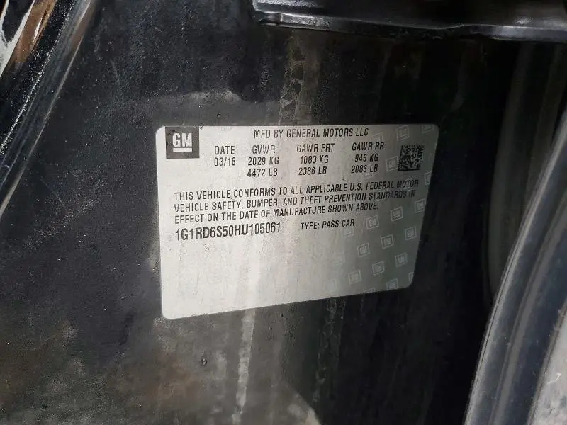 2017 CHEVROLET VOLT PREMIER  