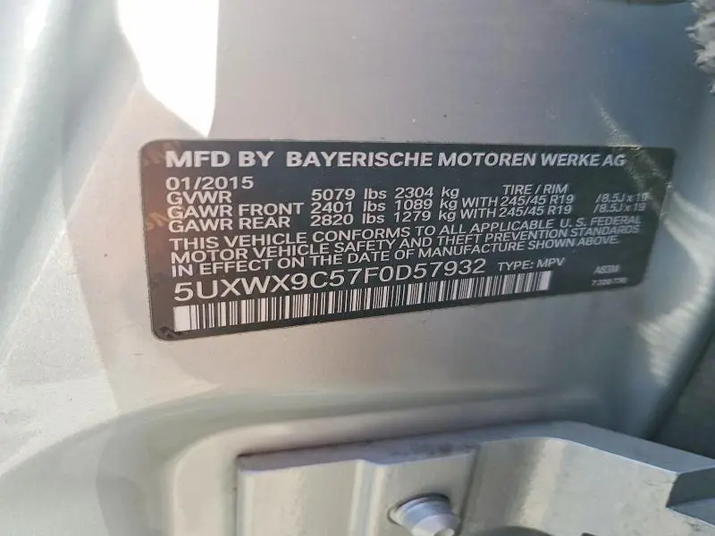 2015 BMW X3 XDRIVE28I  