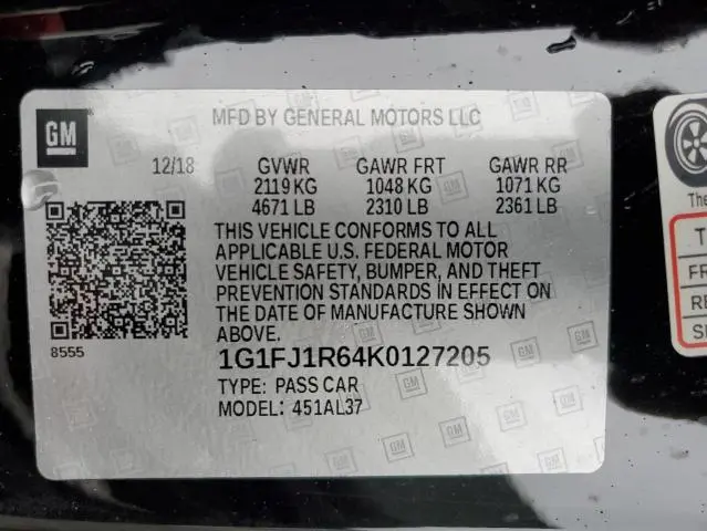 2019 CHEVROLET CAMARO ZL1  