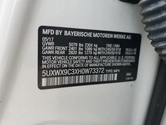 2017 BMW X3 XDRIVE28I  