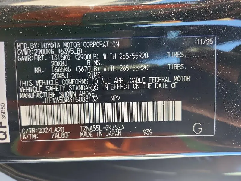 2026 TOYOTA 4RUNNER LIMITED  