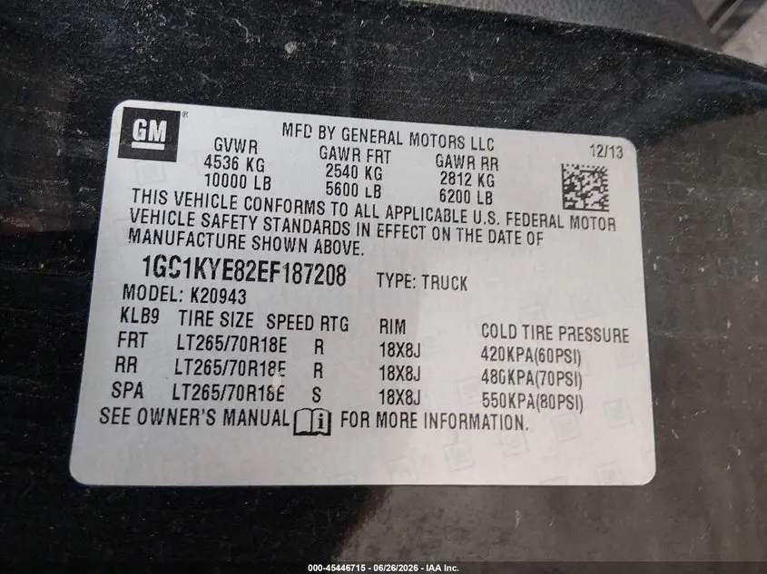2014 CHEVROLET SILVERADO 2500HD LTZ