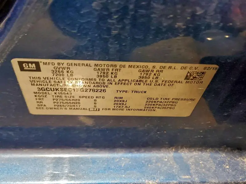 2015 CHEVROLET SILVERADO K1500 LTZ  