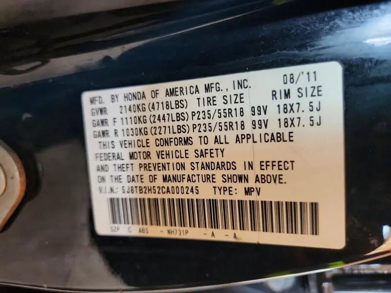 2012 ACURA RDX TECHNOLOGY  