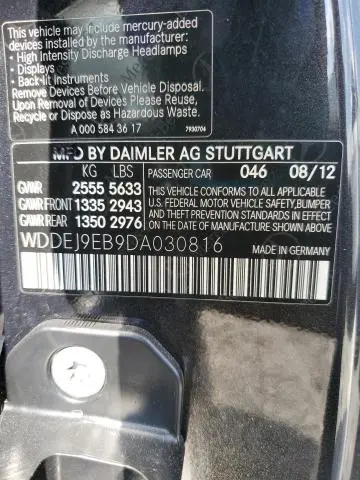 2013 MERCEDES-BENZ CL 550 4MATIC  