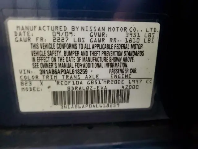 2010 NISSAN SENTRA 2.0  