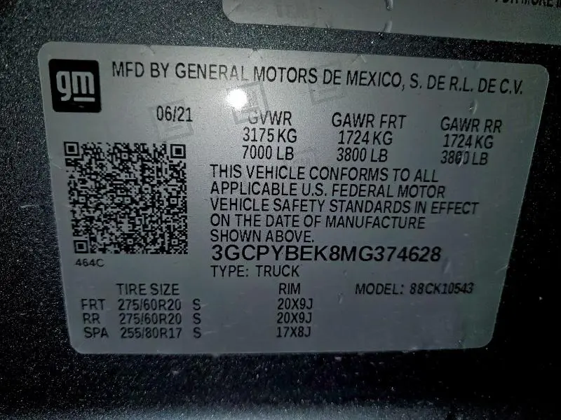 2021 CHEVROLET SILVERADO K1500 CUSTOM  