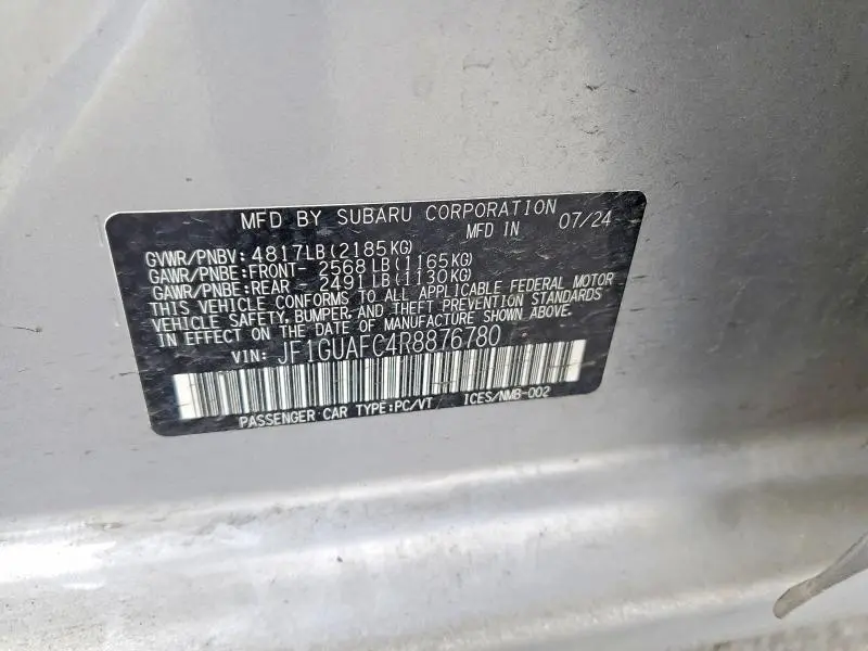 2024 SUBARU IMPREZA SPORT  