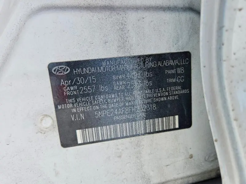 2015 HYUNDAI SONATA SE  