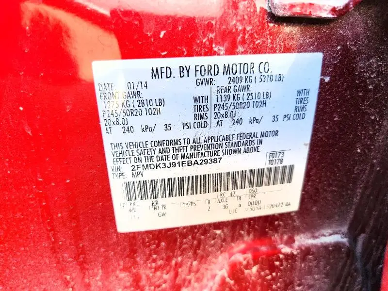 2014 FORD EDGE SEL  