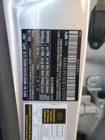 2014 MERCEDES-BENZ ML 350  