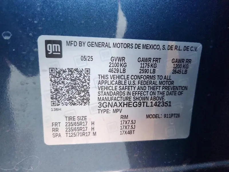 2026 CHEVROLET EQUINOX LT  