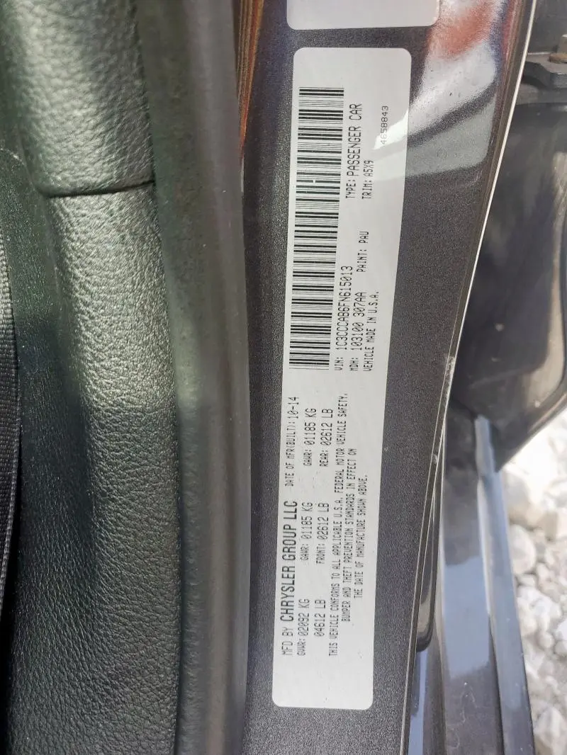 2015 CHRYSLER 200 LIMITED  