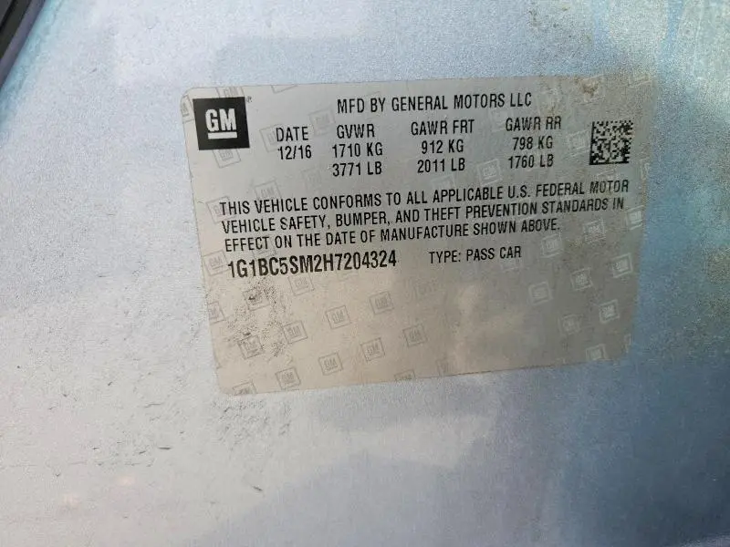 2017 CHEVROLET CRUZE LS  