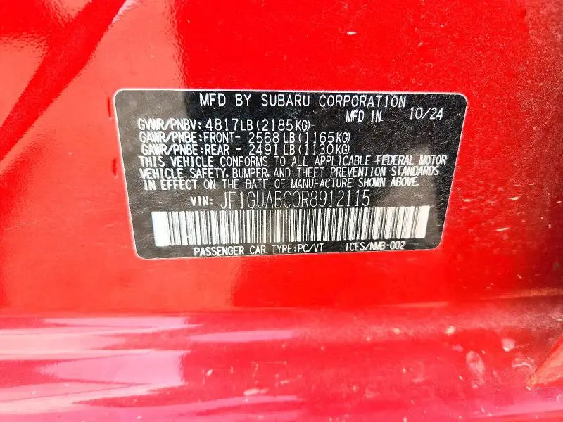 2024 SUBARU IMPREZA   