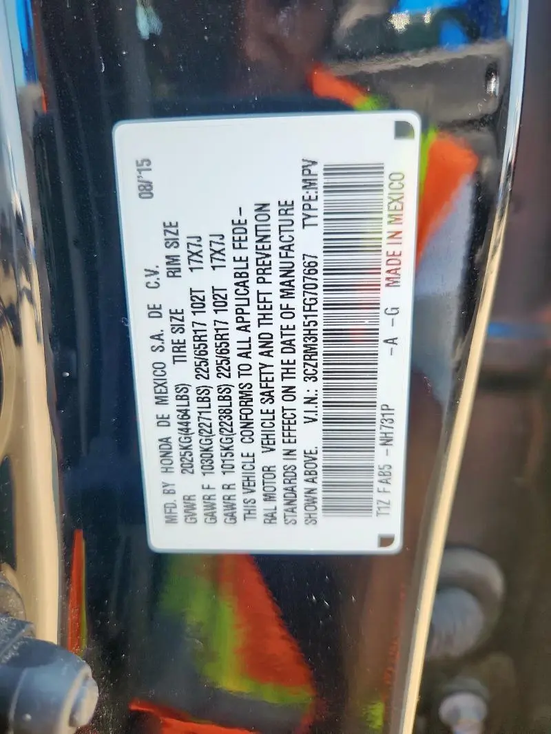 2015 HONDA CR-V EX  