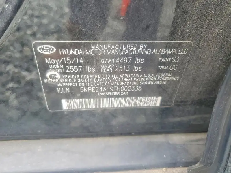 2015 HYUNDAI SONATA SE  