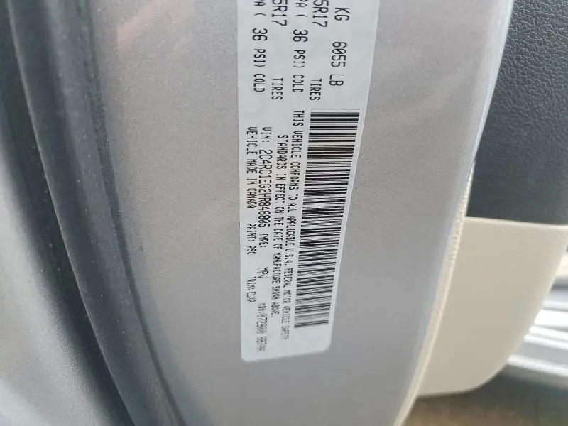2017 CHRYSLER PACIFICA TOURING L PLUS  