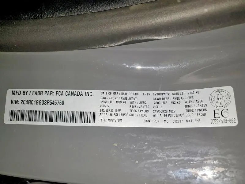 2025 CHRYSLER PACIFICA LIMITED  