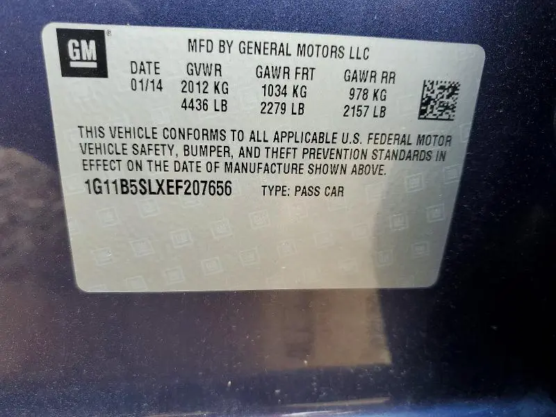 2014 CHEVROLET MALIBU LS  