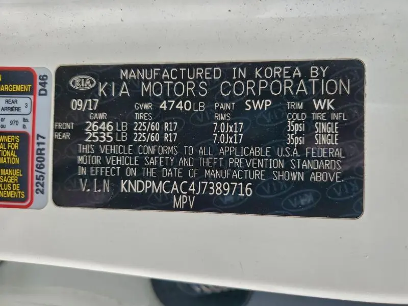 2018 KIA SPORTAGE LX  