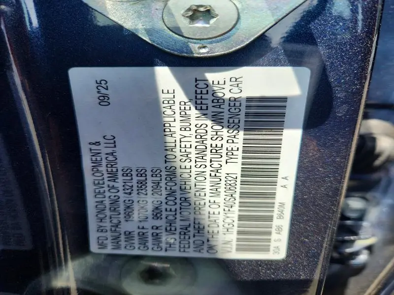 2025 HONDA ACCORD SE  