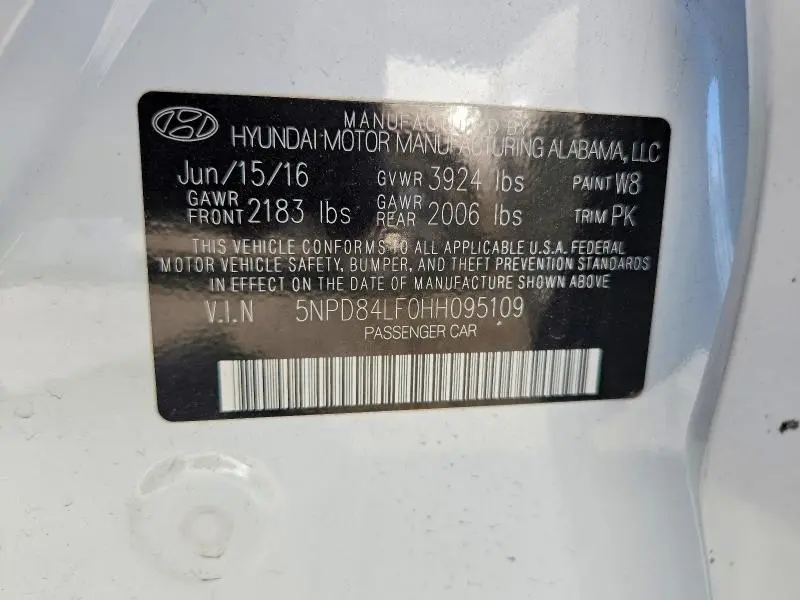 2017 HYUNDAI ELANTRA SE  
