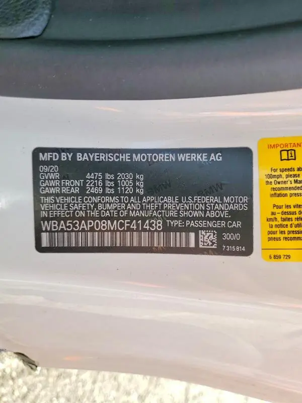 2021 BMW 430I   