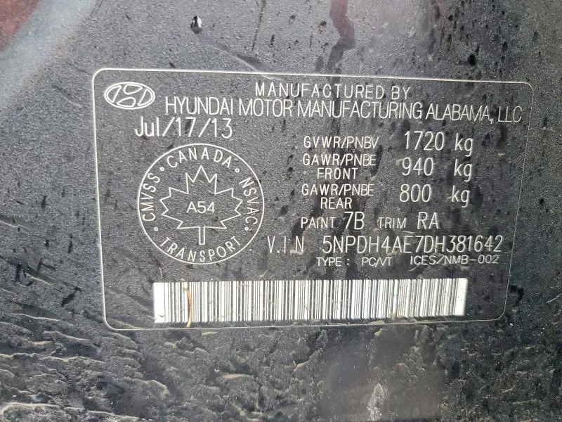 2013 HYUNDAI ELANTRA GLS  