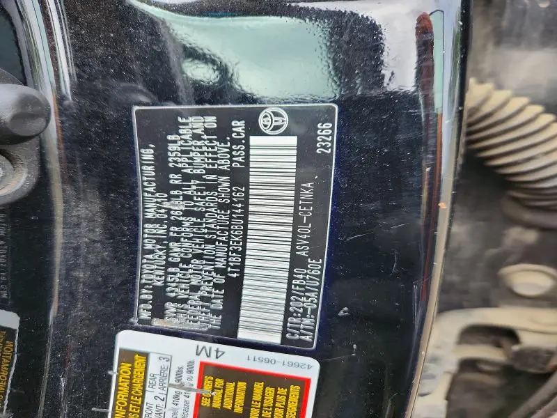 2011 TOYOTA CAMRY LE  
