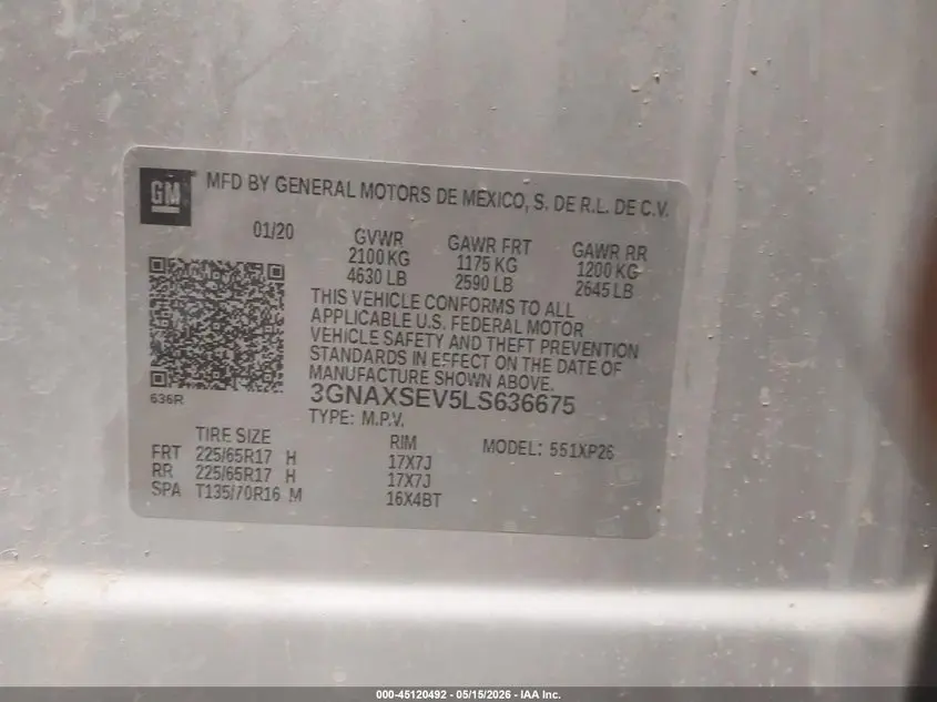 2020 CHEVROLET EQUINOX AWD LS