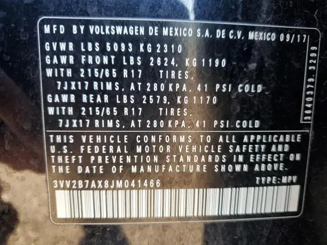 2018 VOLKSWAGEN TIGUAN SE  