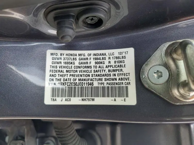 2018 HONDA CIVIC LX  