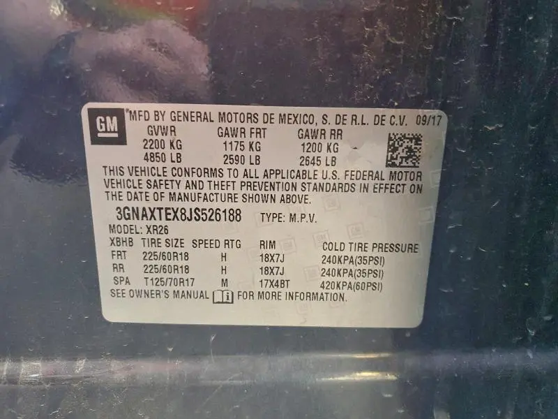 2018 CHEVROLET EQUINOX LT  